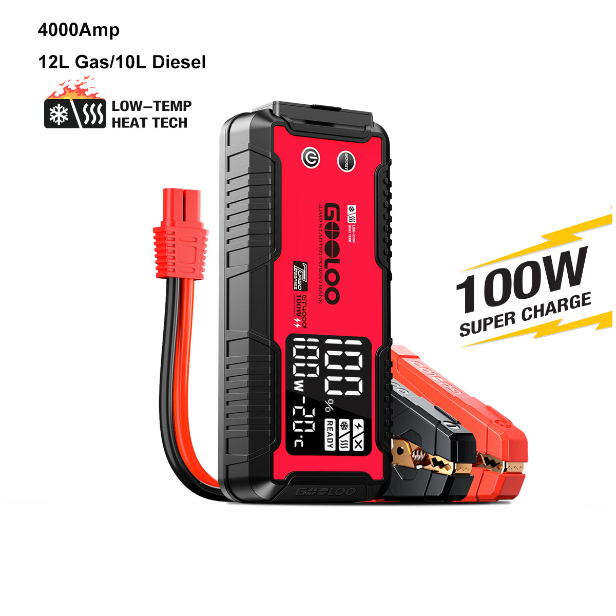 GOOLOO GT4000 Arctic 4000A Jump Starter with Pre-heating